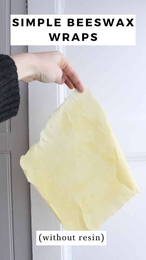 A hand holding a homemade beeswax wrap that is yellow in front of a white background. Bees Wax Wrap Diy, Beeswax Paper, Beeswax Diy, Beeswax Recipes, Beeswax Bag, Diy Beeswax Wrap, Body Care Recipes, Bees Wax Wraps, Beeswax Pillar Candles