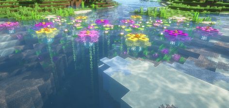 Minecraft Lilypad, Lotus Minecraft, Minecraft Lily Pad, Minecraft Botanical Garden, Minecraft Fairycore, Minecraft V, Stream Setup, Summertime Madness, Minecraft Room