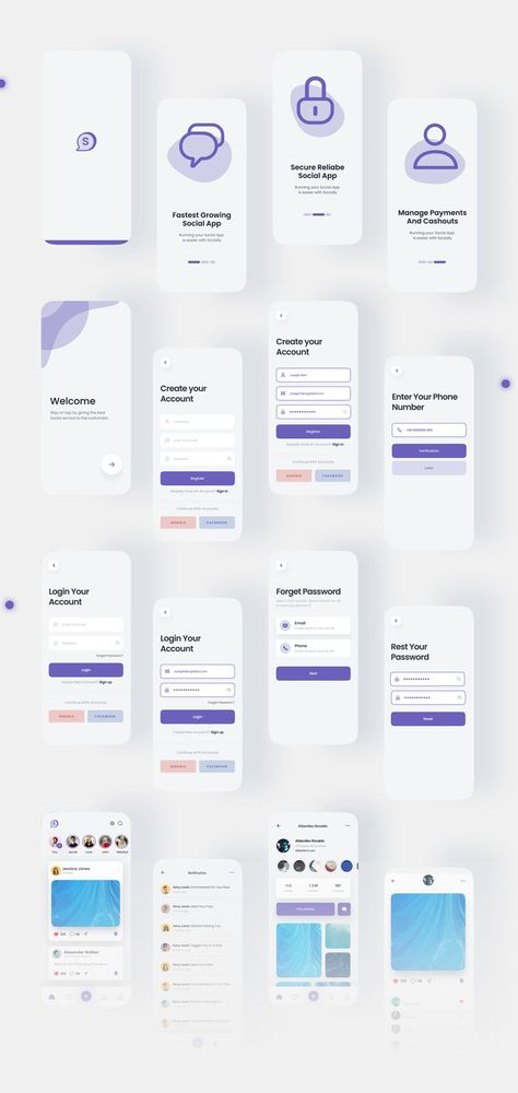 Social Media App UI KIT Social Media App Ui, Application Ui Design, App Drawings, Logo Design Agency, Ui Ux App, Beauty App, Mobile App Design Inspiration, New Template, Medium App