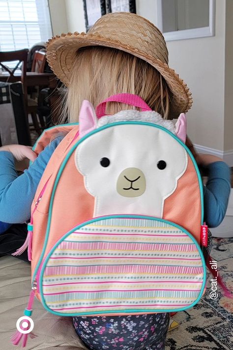 It’s time to go back to school already! Get your little one this llama backpack that’s cute & spacious to hold notebooks, pencils & school essentials. Adjustable straps & tote handle make it easy for little shoulders to carry. Happy School, Skip Hop Zoo, Kindergarten Backpack, Hello Kitty Crafts, Baby Fashionista, Kids School Backpack, Go Back To School, Disney Handbags, Loungefly Bag