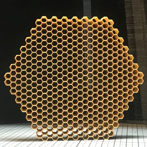 Welcome to a new dimension of 3D Printing Makersphere Extentions !! This Part Is a DIGITAL FILE .STL for use in 3d printing applications Its a biomimicry pattern of Hexagons that are the same scale as actual honeybee honeycomb. The pattern is designed to tile or nest with itself for applications where building larger panels of honeycomb are desired. they Nest so you can glue them together and then cut out a different pattern or fill a area. Printing large grids can be time consuming, I f Honeycomb Hexagon, New Dimension, Wall Boxes, Honeycomb Pattern, Cool Tools, Different Patterns, In 3d, 3d Printed, Honeycomb