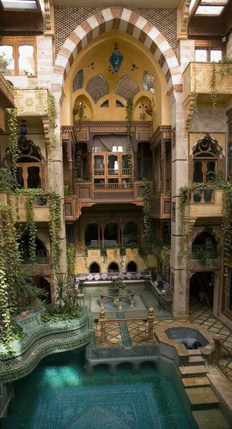 Lots Of Plants, Core Fashion, Indoor Swimming Pool, Flatiron Building, Fairytale Cottage, House Cottage, Indoor Swimming, Minecraft House, Jeddah