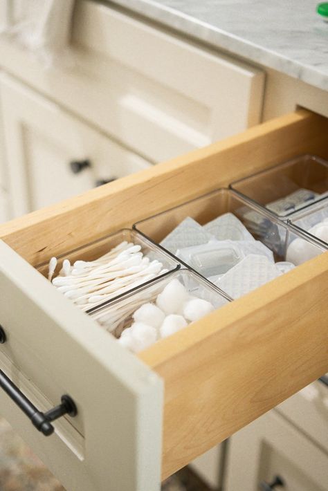 Bathroom Tower Cabinet Organization, Bathroom Cabinet Drawer Organization, Primary Bathroom Organization, Bathroom Drawer Organizing, Bathroom Vanity Organization Drawers, Bathroom Organization No Drawers, Narrow Drawer Organization, Narrow Bathroom Drawer Organization, Small Bathroom Drawer Organization