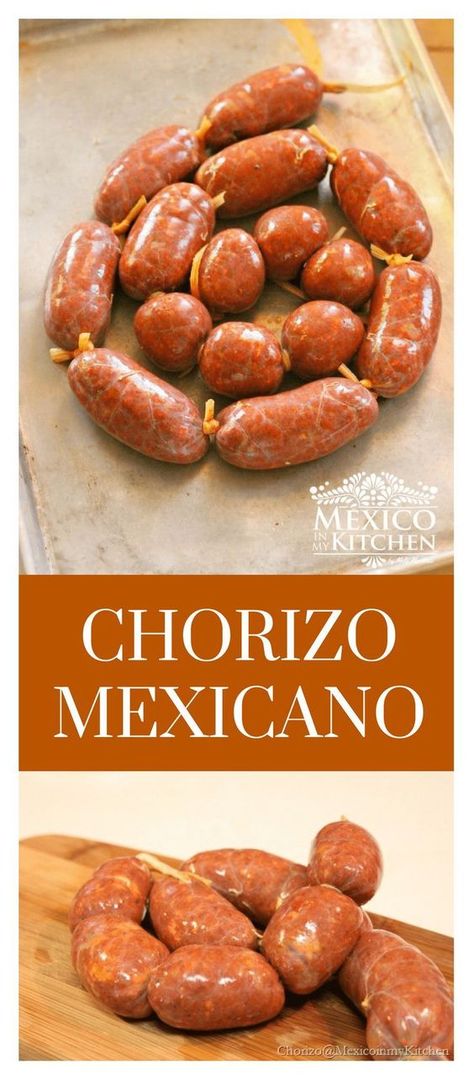 How to make  Chorizo mexicano │Making your own Mexican chorizo might be a daunting task for some, but once you make it, you’ll realize it was worth it and really easy. #mexican food #chorizo #mexicoinmykitchen Chorizo Dishes, Chorizo Recipes Mexican, Latina Recipes, Easy Mexican Food, How To Make Chorizo, Chorizo Recipe, Homemade Chorizo, Homemade Sausage Recipes, Mexican Chorizo