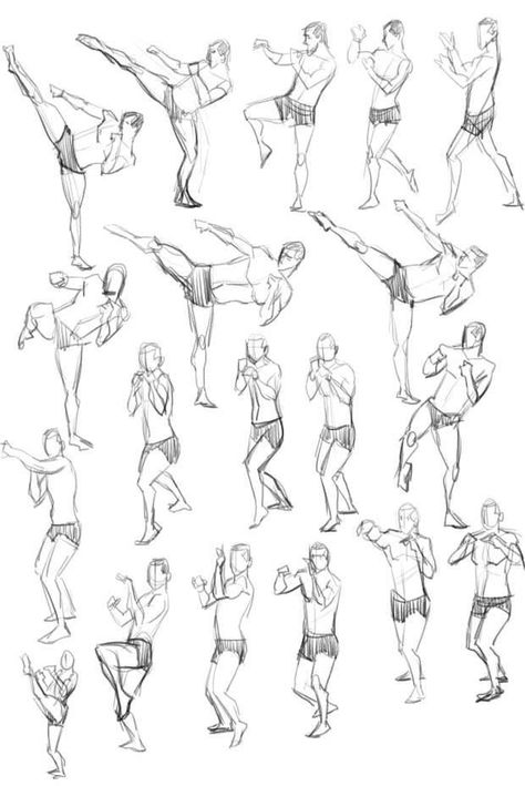 Boxing Stance Drawing Reference, Passed Out Pose, Boxing Stance Reference, Karate Poses Drawing, Punching Drawing, Combat Poses Drawing, Martial Arts Drawing, Fighter Reference, Boxing Poses