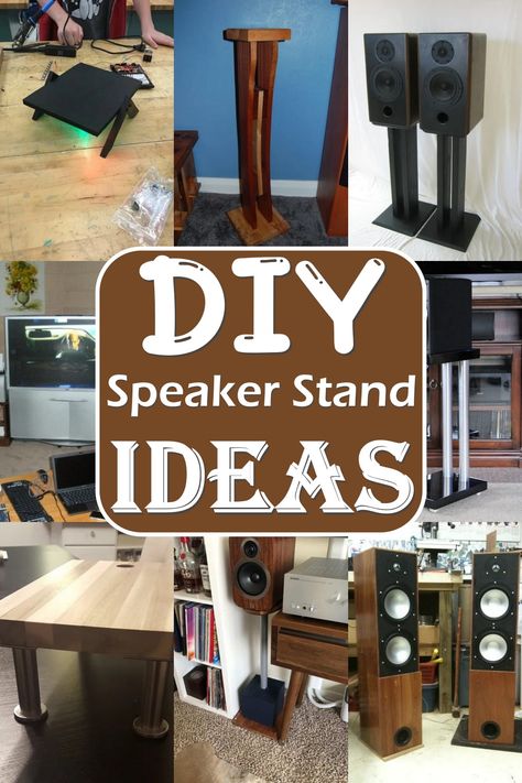 If you want to bring personality to your space, our amazing DIY speaker stand ideas will do the trick. They’re easy and affordable–some are made from things around your home! You can make one today with just a few materials and have fun DIY additions to your home decor too. Diy Speaker Stands Ideas, Speaker Shelf Ideas, Speaker Stands Ideas, Diy Soundbar, Diy Bookshelf Speakers, Wooden Speaker Stands, Speaker Stands Diy, Speaker Shelves, Making Shelves