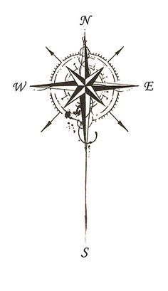 175 Compass Tattoos Designs with Deep Meanings - TattooSet Nautical Star Tattoos, Compass Tattoos, Compass Tattoo Design, Geniale Tattoos, Compass Design, Tiny Tattoo, Lotus Tattoo, A Compass, Compass Rose