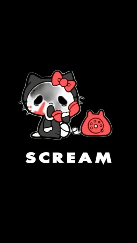 #scream #hellokitty #ghostface #background #collage #wallpaper #aesthetic Scream Wallpapers Billy Loomis, Wallpaper Backgrounds Horror, Ghostface Collage, Wallpaper Iphone Scream, Scream Movie Wallpaper, Scream Ghostface Wallpaper, Ghost Face Wallpapers, Pink Ghostface Wallpaper, Scream Backgrounds