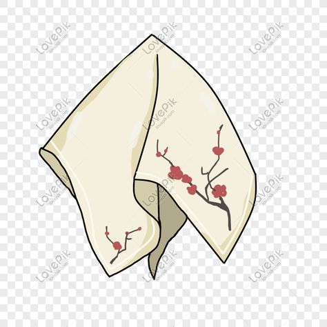 Handkerchief Illustration, Photoshop Painting, Best Resolution, Png Transparent, Clipart Images, Plum, Transparent Background, Free Download, Resolution