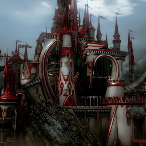 Red Queen Castle, Alice In Wonderland Castle, Queen Of Hearts Castle, Heartless Aesthetic, American Mcgee’s Alice, Queen Alice, Alice In Wonderland Diy, Beyond Wonderland, Alice In Wonderland Aesthetic