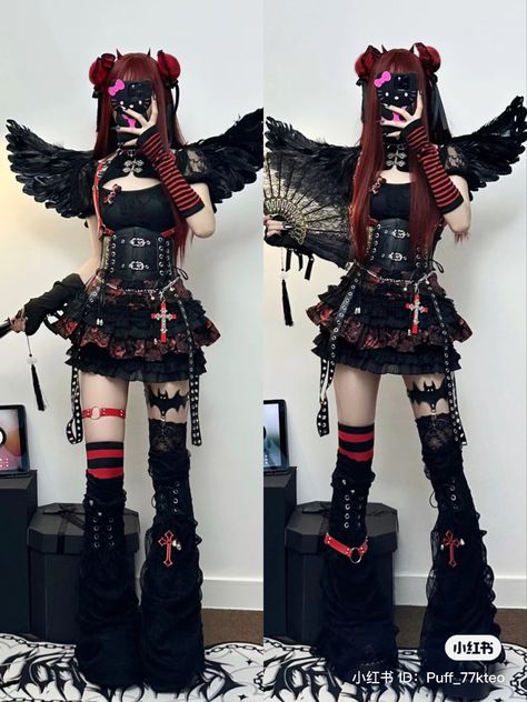 Kawaii Outfit Ideas, Gothic Y2k, Estilo Harajuku, Harajuku Outfits, Kawaii Fashion Outfits, Alternative Outfits, Really Cute Outfits, Kawaii Clothes, Harajuku Fashion