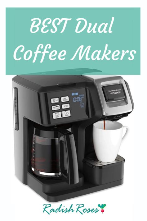 A guide to important features to look for when you buy a dual coffee maker. Our picks for the best Dual Coffee Makers on the market today. #COFFEE #JAVA Dual Coffee Maker, Cappuccino Maker, Small Kitchen Layouts, Best Coffee Maker, Americas Test Kitchen, Coffee Makers, Best Duos, Test Kitchen, Kitchen Layout