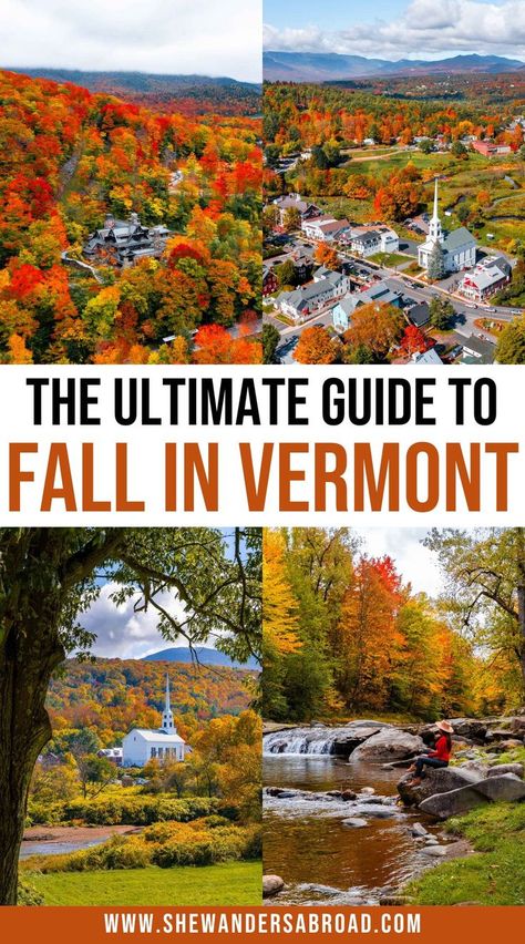 Vermont in the fall is a must-see! Check out our guide to the best places for Vermont fall foliage, cozy small towns, and scenic drives. Get travel tips and recommendations for an amazing Vermont fall vacation. Discover local festivals, outdoor activities, and picturesque landscapes. Vermont In The Fall, Fall In Vermont, Vermont Vacation, Vermont Fall, Fall Road Trip, New England Fall, New England Travel, Parc D'attraction, Bucket Lists