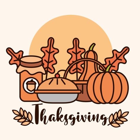 Thanksgiving day, traditional food pumpkins cake and leaf card vector illustration. Download it at freepik.com! #Freepik #vector #food #menu #leaf #thanksgiving Thanks Giving Illustrations, Thanksgiving Wigets, Thanksgiving Day Aesthetic, Thanksgiving Sketches, Thanksgiving Widgets, Thanksgiving Card Ideas, Doodles Journal, Thanksgiving Icons, Thanksgiving Illustration