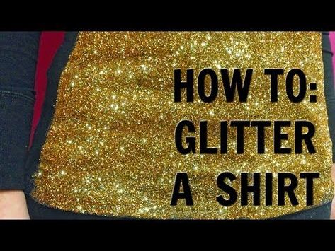 Glitter Fabric Paint, Glitter Tshirt, How To Make Glitter, Glitter Outfit, Shirt Tutorial, Glitter Shirt, Glitter Spray, Fabric Glitter, Diy Valentines Crafts