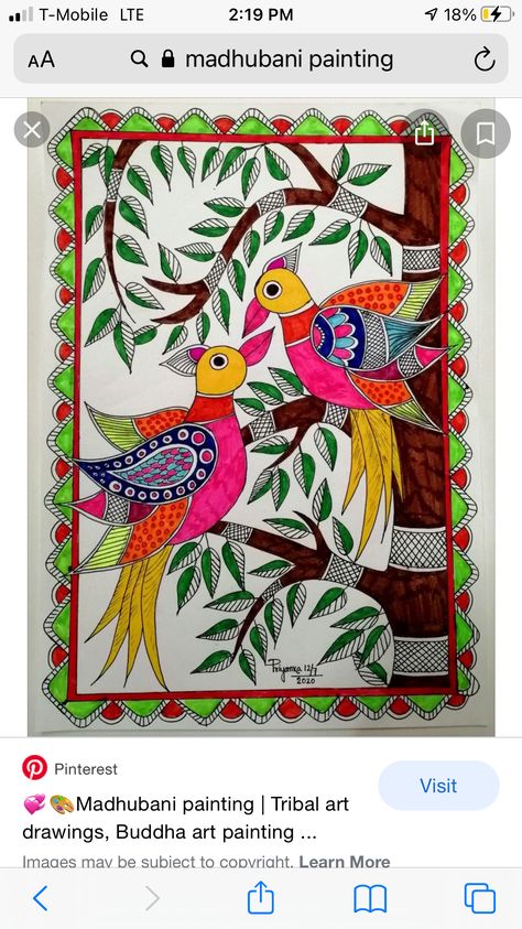 Aalekhan Drawing, Madhubani Paintings Peacock, Handpainted Tote, Atrapasueños Diy, Mexican Paintings, Gond Painting, Madhubani Paintings, Buddha Art Painting, Mandala Art Therapy