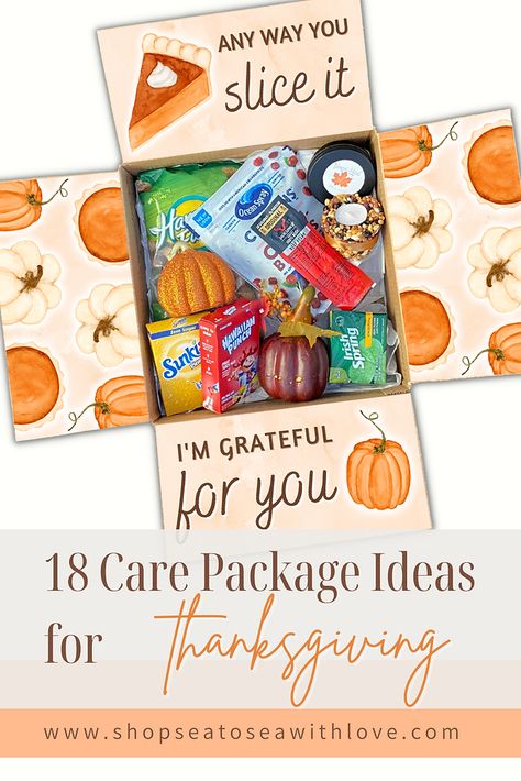 18 Care Package Ideas for Thanksgiving Care Package Ideas, Ideas For Thanksgiving, Hawaiian Punch, Package Ideas, Ocean Spray, College Gifts, Im Grateful, Care Package, Thanksgiving