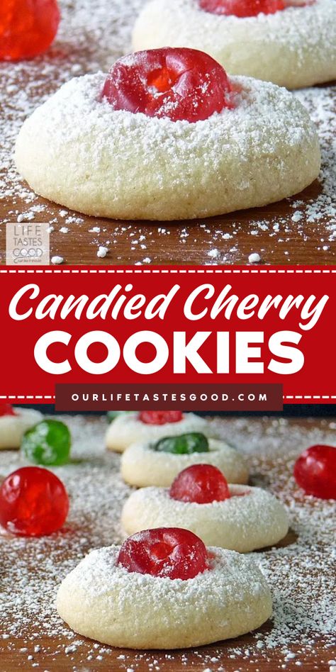 Make your holiday special with Candied Cherry Cookies, the perfect Christmas dessert recipe! These delicious vanilla cookies topped with sweet candied cherries are a must-have addition to your Christmas cookie tray. They’re truly the best Christmas cookies. Enjoy the festivities! Cookies With Cherries In Them, Cookies With Candied Cherries, Mari Chino Cherry Cookies, Recipes With Candied Cherries, Candied Cherry Cookies, Candied Cherry Recipes, Christmas Cookies With Cherries, Christmas Cookies Cherry, Glace Cherry Recipes