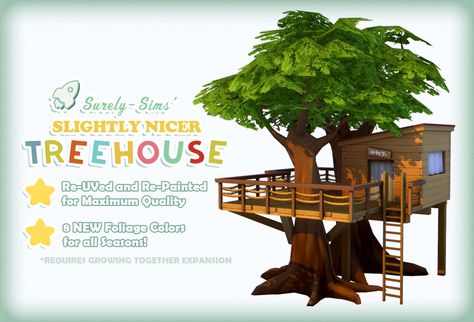 Sims 4 Cc Outdoor Activities, Sims 4 Growing Together Cc, Sims 4 Cas Mods, Sims 4 Family, Tree House Kids, Growing Together, Sims 4 Cc Folder, Sims Building, Casas The Sims 4