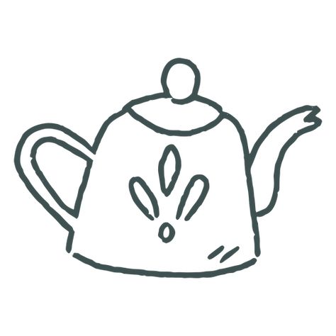 Simple tea pot doodle  PNG Design Tea Pot Doodle, Teacup Drawing Simple, Tea Party Drawing, Tea Doodle, Tea Drawing, Agenda Scrapbook, Tea Cup Drawing, Vector Art Illustration Graphics, Design Pot