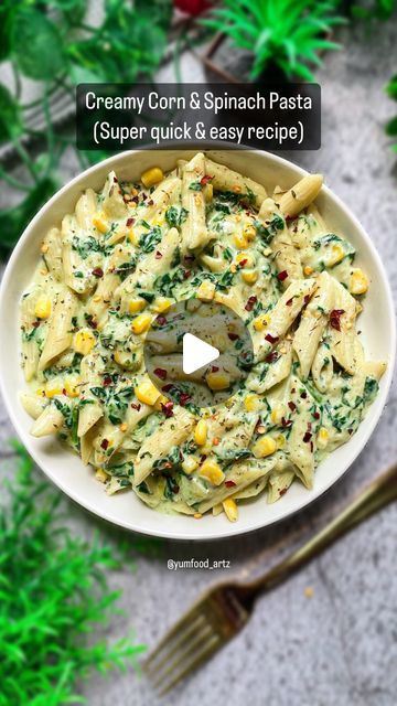 Creamy Corn And Spinach Pasta, Pasta Preparation, Oats Recipes Indian, Oats Flour, Corn Pasta, Budget Family Meals, Creamy Corn, Spinach Pasta, Pepper Powder