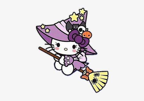 Star Witch, Witch Drawing, Cute Sanrio, A Broom, Halloween Fonts, Hello Kitty Halloween, Funny Ghost, Halloween Cute, Halloween 2018