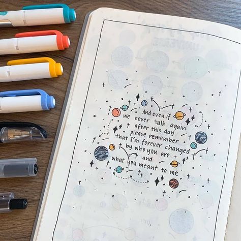 Bullet Journal Fame! 📒❄️ on Instagram: “... remember that I’m forever changed by who you are and what you meant to me✨🌙 . Double tap if you love journaling! 😍 Use #thepalepaper…” Bullet Journal 2020, Bullet Journal Quotes, Bullet Journal Mood, Bullet Journal Aesthetic, Bullet Journal Notebook, Diary Ideas, Bullet Journal Themes, Bullet Journal Writing, Bullet Journal Art