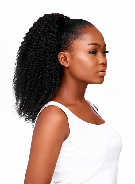 Natural Hair Gel Styles With Extension, Gel Hairstyles With Extensions, Poni Hairstyle Simple, Packing Gel Hairstyle, Hair Curly Ponytail, Packing Gel, Gel Hairstyles, Effortless Curls, Natural Hair Ponytail