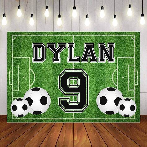 Birthday Photo Background, Boys Birthday Party Decorations, Soccer Photography, Poster Baby, Soccer Birthday, Sports Poster, Sports Baby, Football Birthday, Baby Shower Backdrop