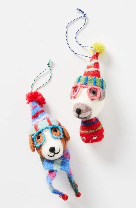 ANTHROPOLOGIE Decked Out Dog Felt Ornament Anthropologie Holiday Decor, Anthropologie Christmas Decor, Felt Dog Ornament, Anthropologie Christmas, Fruits Decoration, Anthropologie Holiday, Ornaments For Christmas, Dog Christmas Ornaments, Diy Christmas Decorations Easy