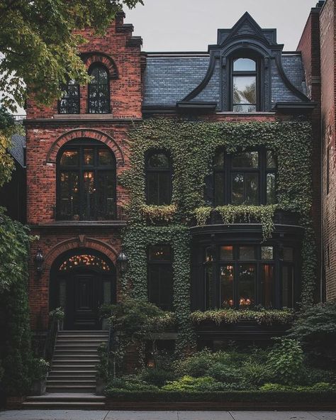 All posts • Instagram Dark Academia House Exterior, Dark Academia House, Academia House, Dark Academia Interior, Dark Academia Home, Exterior Color Combinations, Dark Acadamia, Dream Life House, House Yard