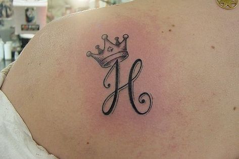 40 Letter H Tattoo Designs, Ideas and Templates - Tattoo Me Now H Tattoo, Crown Tattoo, Letter H, A Tattoo, For Free, Crown