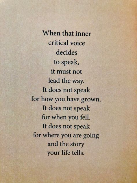 Critical Inner Voice, Self Compassion Poem, Inner Critic Quotes, Inner Voice Quotes, Poem Prompts, Voice Quotes, Energy Quotes, Inspo Quotes, Healing Space