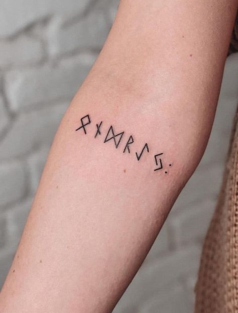 Runes Tattoo: A Delicate & Unique Symbol Of The Individual Tattoos With Secret Meanings, Rune Tattoos, Runes Tattoo, Yggdrasil Tattoo, Viking Rune Tattoo, Wrist Tattoos Words, Viking Tattoo Symbol, Rune Viking, Tattoos And Meanings