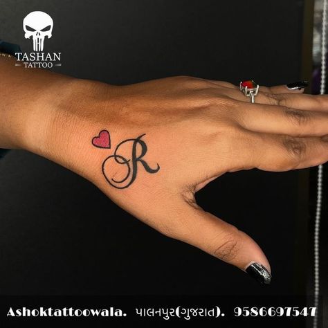 #bodyart #tattoo #art #tattoos #ink #inked #tattooartist #tattooed #tattooart #tattoolife #instatattoo #artist #piercing #inkedup #bodypaint #photooftheday #bodypainting #instagood #instaart #tattooing #tattooist #bodypiercing #body #tat #love #tatted #tatts #makeup #tats #photography R With A Heart Tattoo, Rajesh Name Tattoo, Tattoo Designs For Women Hand, Letter R Tattoo Ideas, R Letter Tattoo Design, R Tattoo Letter, Celtic Tattoo For Women, Letter R Tattoo, Tattoo Hearts