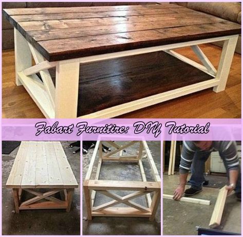 DIY Rustic X Coffee Table Tutorial-Free Plan Wooden Coffee Table Diy, Diy Coffee Table Plans, Diy Farmhouse Coffee Table, Coffee Table Inspiration, Coffee Table Plans, X Coffee Table, Diy End Tables, Coffee Table Farmhouse, Rustic Coffee Tables