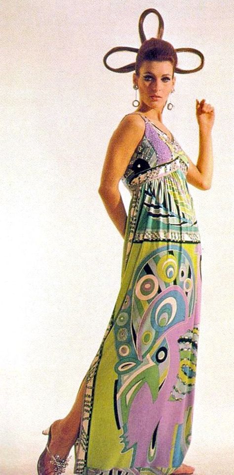 Emilio Pucci 60s, Rainbow Freckles, Vintage Pucci, Emilio Pucci Dress, Printed Garments, 60's Mod, Pucci Dress, Pucci Vintage, Androgynous Look