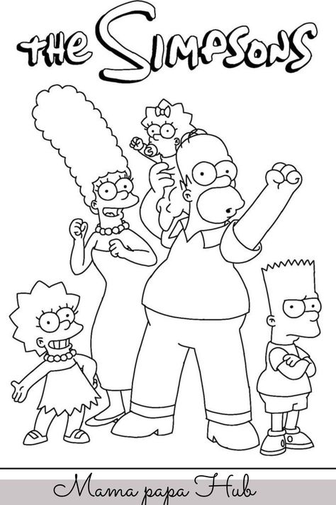 Coloring pages for kids and adults ➜ We have tons of free coloring pages to print, download and color! Give color to life with your colored pencils The Simpson Drawing Easy, Coloring Pages Simpsons, The Simpsons Coloring Pages, Simpsons Printables, Colouring In Pages Aesthetic, The Simpsons Drawings Easy, Cartoon Coloring Pages 90s, The Simpsons Drawings, Tv Show Coloring Pages