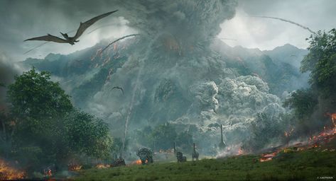 Volcano Explosion, Game Icon Design, Fallen Kingdom, Jurrasic Park, All Dinosaurs, Jurassic World Fallen Kingdom, Prehistoric World, Ancient Animals, Park Landscape