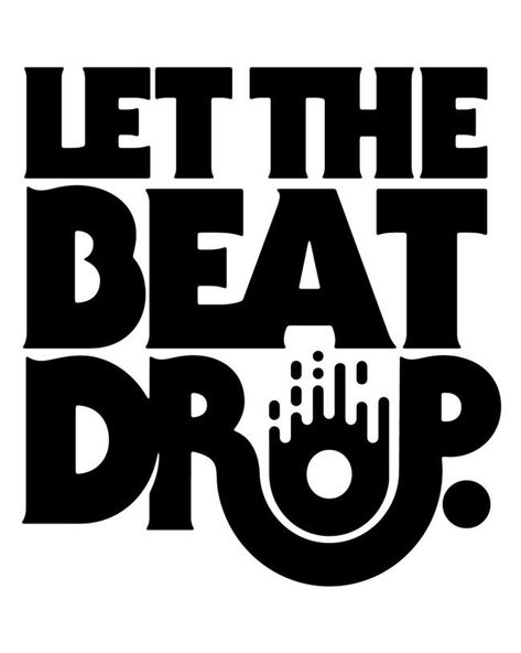 Hip Hop Logo, Web Design Logo, Beat Drop, Electro Music, Tshirt Printing Design, Music Pics, Music Stickers, Hip Hop Art, Font Art