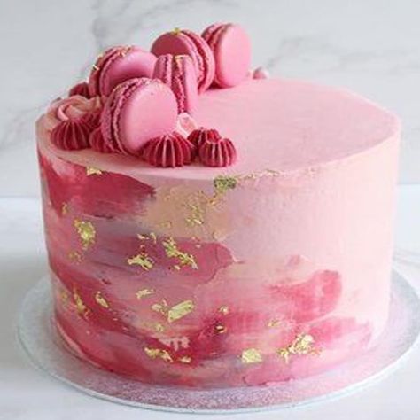 Cake With Macarons, Candy Birthday Cakes, White Chocolate Cake, Unique Birthday Cakes, Pastel Cakes, Pink Birthday Cakes, Creative Cake Decorating, Beautiful Birthday Cakes, Crazy Cakes