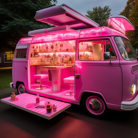 Camper Bar, Barbie Camper, Bar Concept, Mobile Spa, Retro Auto, Bakery Design Interior, Vintage Camper Remodel, Combi Volkswagen, Coffee Truck