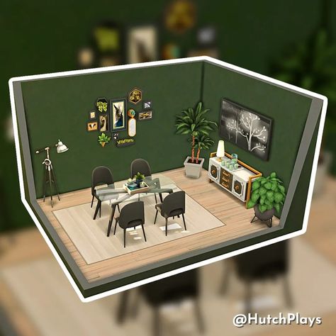 Sims 4 Dining Room Ideas No Cc, Sims Dining Room Ideas, Sims Dining Room, Sims 4 Dining Room Ideas, Sims 4 Dining Room, Sims4 Builds, Sims Rooms, Sims Decor, Sims 4 Kitchen