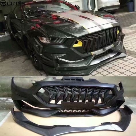 Frp Wide Car Body Kit Unpainted Front Bumper Carbon Fiber Front Lip for Ford Mustang Limgene One's Body Kit 15-17 _ - AliExpress Mobile Car Body Kit Design, Body Kits For Cars, Mustang Body Kit, Car Body Kit, Wide Body Kits, Mustang Cars, Pony Car, Body Kits, Car Body