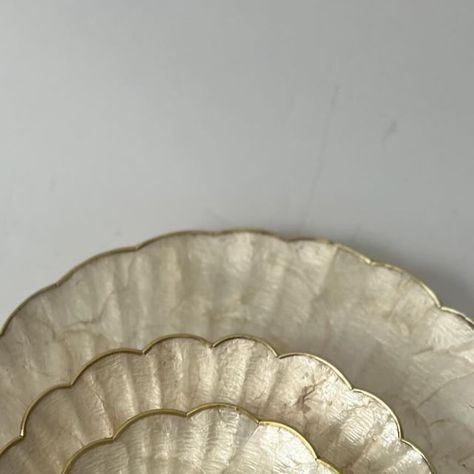 Taylored Homes on Instagram: "SOLD Set of three shell shaped Capiz shell trays. Large: 11” Medium: 8” Small: 5.5”

$65 + ship" Capiz Shell, Gift Inspo, April 19, Shells, Tray, On Instagram, Instagram