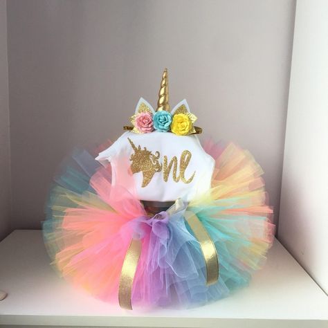 Unicorn Dress Baby, Unicorn Birthday Outfit, First Birthday Tutu, 1st Birthday Dresses, First Birthday Dresses, Birthday Tutu Outfit, Unicorn Dress