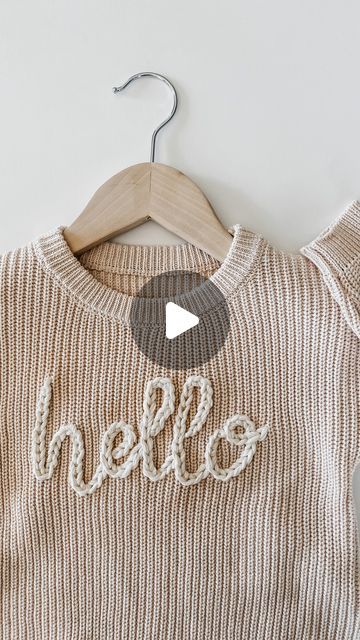 Sarah - DIY Embroidery Kits & Patterns on Instagram: "These sweaters are so popular and now you can make one yourself! Details below. ⬇️ Comment “sweater stitch along” and I’ll dm you the link ✨ IG will only allow you to see the message with the link if you follow me This Stitch Along is pre-recorded, so you can complete your project at your own pace. It will take you through the process of embroidering this “hello” sweater step-by-step and includes all my tips and tricks for embroidering on knit material as well as my preferred materials, tips for transferring the pattern onto your sweater, how to make the perfect stitch, and all your other frequently asked questions. Feel free to use the “hello” pattern provided, or create your own pattern and use this stitch along video to help you em Sweater Upcycle, Couching Stitch, Simple Hand Embroidery Patterns, Diy Embroidery Kit, Embroidery Sweater, At Your Own Pace, Your Own Pace, The Message, Hand Embroidery Patterns