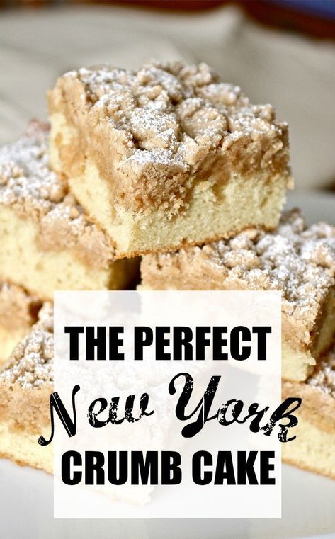 New York Crumb Cake Recipe, New York Crumb Cake, Crumb Cake Topping, Cinnamon Crumb Cake, Crumb Coffee Cakes, Crumb Cake Recipe, Breakfast Sweets, Coffee Cake Recipes, Crumb Cake