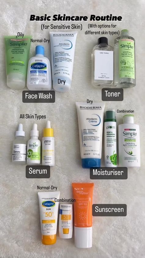 A Basic Skincare Routine for Sensitive skin people Skincare Routine For Sensitive Skin, Basic Skincare Routine, Basic Skincare, Luminous Skin, Glass Skin, Skincare Routine, Sensitive Skin, Skin Care, Skin