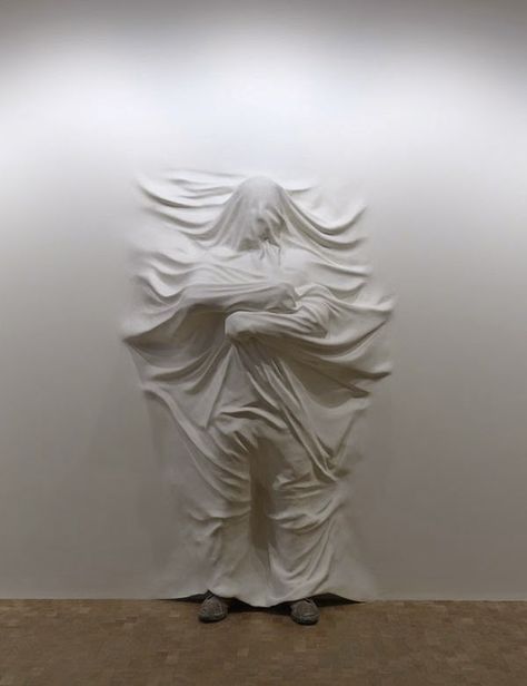 Daniel Arsham, Sculpture, Wall, Fabric, White, Art